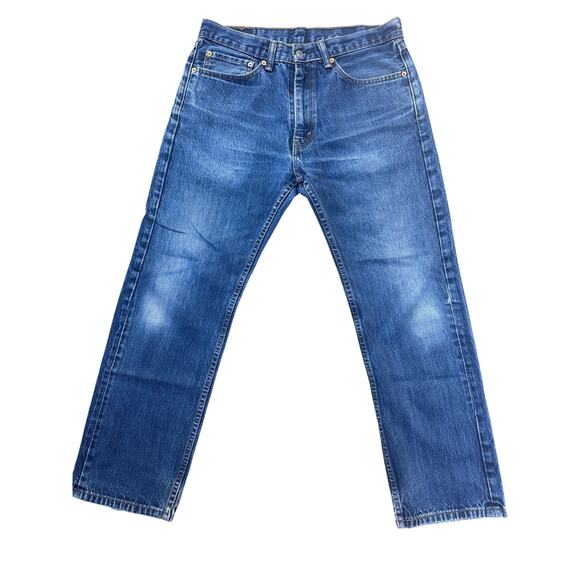 Men’s W33 L28 Levi’s 505 Straight Leg Jeans Medium Wash (Tag W34 L30) 2017 - Picture 2 of 10